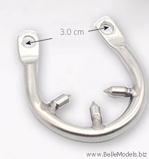 Barbed (spiked) anti-shedding ring for chastity. South Africa, Pretoria